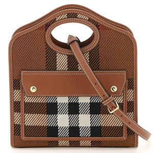 Burberry Outlet Canvas Handbag Brown